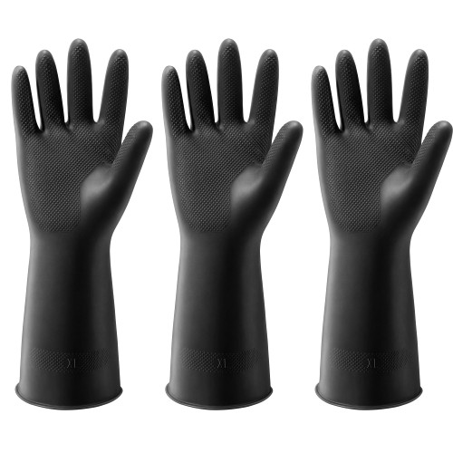 ThxToms 3 Pairs Washing up Gloves, Reusable Rubber Gloves, Extra Large