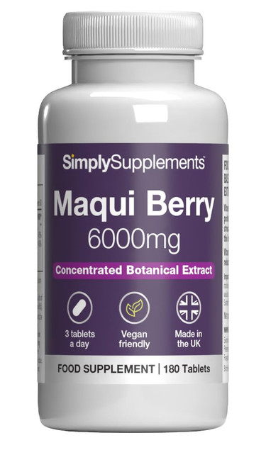 Maqui Berry 6000mg with Vitamins C & B6 | 180 Vegan Tablets