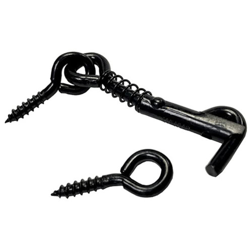 Merriway BH07625 Safety Gate Hook & Eye Black 2 Inch