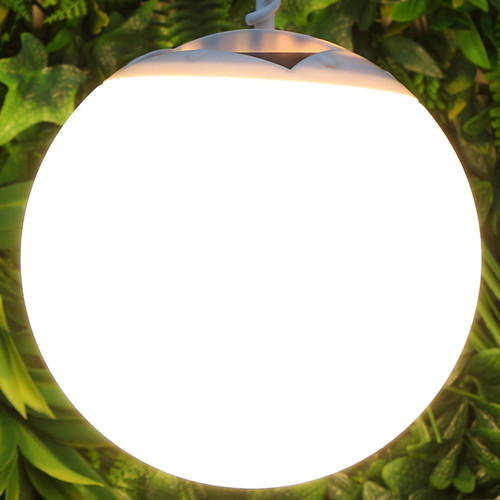 NOMA Solar Hanging Sphere Light, 20 cm, White (Pack of 1)