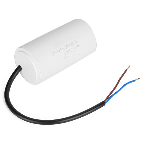 CBB60 Run Capacitor, Wire 250VAC 120uF 50/60Hz Capacitor for Motor Air Compressor