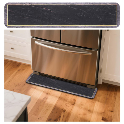 Lconvicely Refrigerator Floor Mat - Under Fridge Mat with 3.8mm Absorbent Diatom Mud, Non-Slip Rubber Backing, Protect Floors from Water Damage, Easy Clean for Refrigerator/Freezer