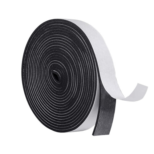 Wzttdm 393 X 1.5 Inch Black Felt Strips with Adhesive Backing, Self Adhesive Felt Roll, Non Slip Tapes for Protecting Furniture Chairs Wall and Hardwood Surfaces