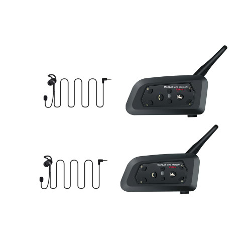 Maxquall Referee Headset 2V6 Plus Full Duplex Football Volleyball Handball Wireless Comunicador Referee Communication System (2V6-L Earphone)