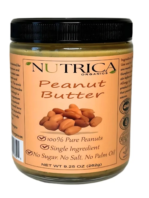 "100% Pure Peanut Butter, Single Ingredient, No Salt, No Sugar, No Palm Oil, Doub Size: 9.25 Ounce (Pack Of 1)"