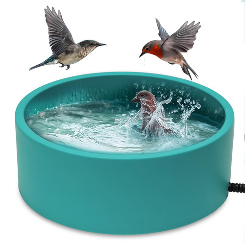 Heated Waterer for Chickens,108OZ Capacity Poultry Water Heater for Chicken Coop Hens Turkey Goose Duck Pigeon Poultry Birds Dog Cat Pet Drinker in Winter