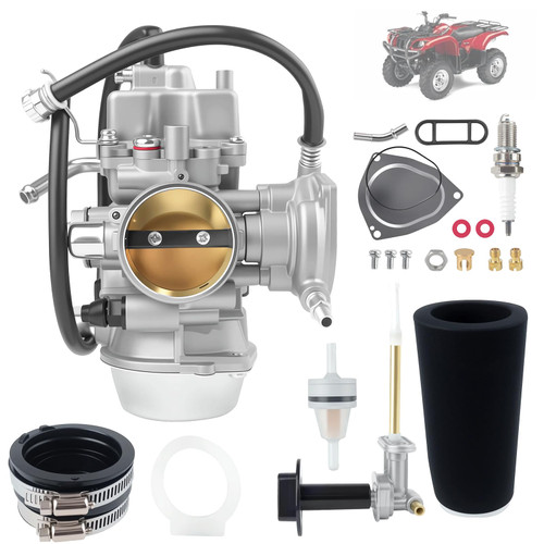 YFM660 Carburetor Carb Compatible With 2002-2008 YAMAHA Grizzly 660 with Fuel Valve Petcock + Lever + Air Filter Foam + Intake Manifold