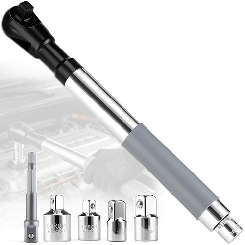 ZMCYNG 1/2" Offset Extension Wrench Impact Rated Ratchet for Electric Drill