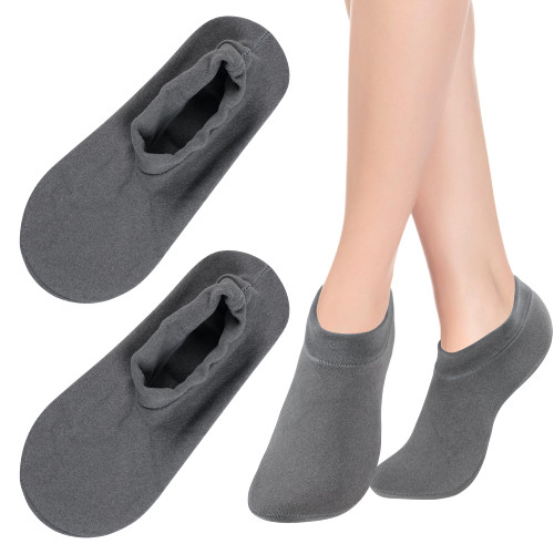 Castor Oil Pack Wrap for Feet, Castor Oil Pack Wrap Organic Cotton for Women，Castor Oil Pack Kit for Feet Arthritis and Feet Tingling feet Cracking, Moisturizing Feet Gray(Oil Not Include)