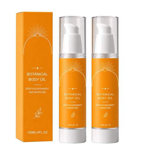 Evora Botanical Body Oil for Crepey Skin 2PCS & Passionflower Seed Oil 4 fl oz, Fast Absorbing Moisturizing Non-Greasy Lightweight Firming Massage Oil for Smoother