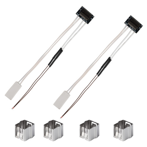 2 Pack Ceramic Heater and Thermistor Kit for Bambu Lab P1P/P1S, 24V 48W Ceramic Heater Cartridge, 300°C High Temp Sensor with Fixing Clip,3D Printer Replacement Parts