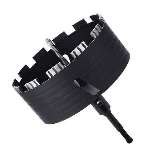 162mm (6-3/8 inch) Dry Core Drill Bit with SDS Plus Adapter for Concrete