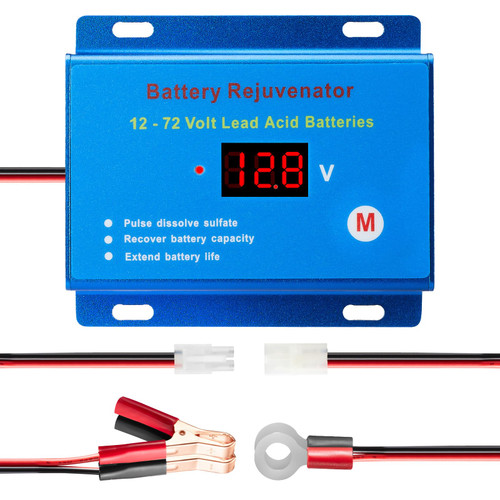 Battery Desulfator Reconditioner for 12V–72V Lead-Acid Batteries, Pulse Repair to Restore & Extend Battery Life – Works with AGM, Gel, VRLA, SLA, Flooded – for Car, RV, Solar, Marine, Golf Cart