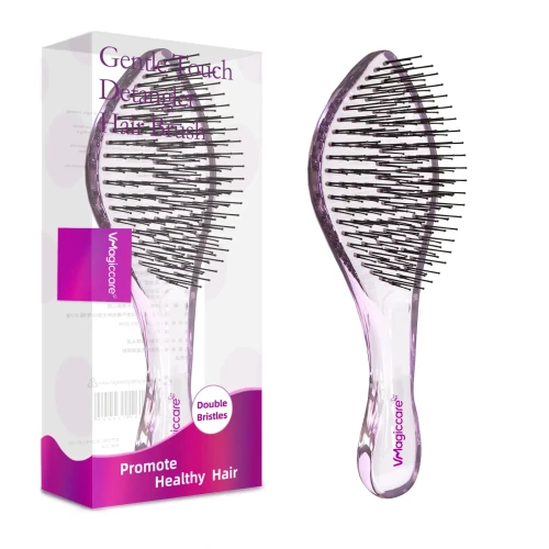 "2026 Must-Have-Vmagic Detangling Brush High-Quality Scalp Comb for Women Girls Men & Boys Use in Wet and Dry Hair Dual-Level Teeth for Effortless Detangling Long Lasting Color: Purple"