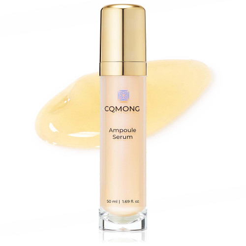 CQMONG Ampoule Facial Serum 1.69 fl oz for Glowy Skin, Hydrating, Wrinkles, Dark spot, Fleckles & Blemish/Hyaluronic Acid, Vitamin C, Collagen, Peptide, Niacinamide/Natural Herb Scent/Korean