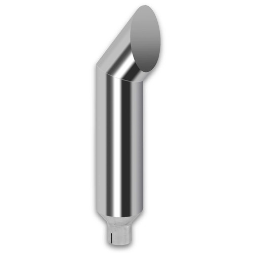 FGJQEFG 5 Inch Inlet 7 Inch Outlet Polished Stainless Steel Miter Angle Cut Diesel Smoker Exhaust Stack Tip Diesel Exhaust Tip(Stack Smokers 5" ID Inlet 36" Long)