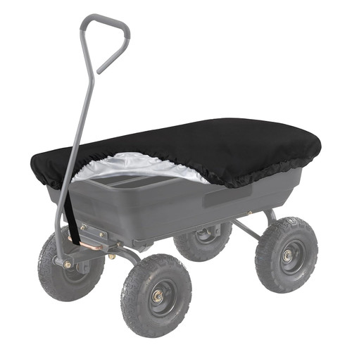 Collapsible Wagon Cover for Gorilla Carts Poly Garden Dump Cart, Outdoor Garden Wagon Cart Cover, Waterproof Dustproof UV Resistant Wagon Rain Covers Perfect for Lawn, Barn and Farm