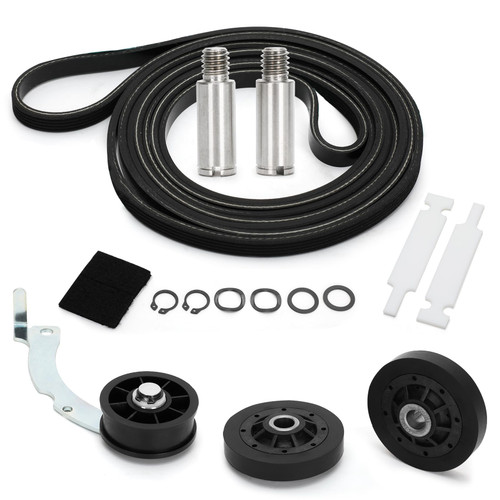 Upgraded RB170002 Dryer Repair Kit for Speed 1992 & Newer SM Dryer, Include RB170002 Dryer Roller Kit, D516792 Dryer Idler Pulley, 93.3'' D511255P Dryer Belt & RB170003 Dryer Drum Glide Kit