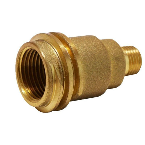 Solid Brass Propane Gas Adapter, QCC1 Fitting 1/2 Inch Male Threaded Connector for BBQ Grills, Gas Stoves, and Outdoor Cooking