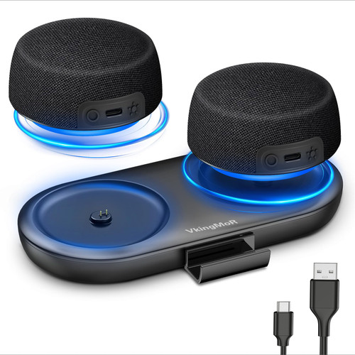 VkingMoR Bluetooth Speaker Set with Magnetic Base for Multi Room