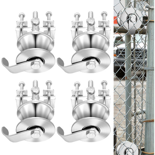 MorningRo 4 Pack Sliding Gate Rollers, Heavy Duty Rear Pipe Track Wheels