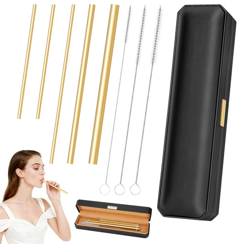 Singing Straw for Vocal Training - 3 Sizes of Singing Straw Tool Set, Stainless Steel Vocal Training and Healing Aid, to Improve, Train & Heal Your Voice(Golden,Gift Box)