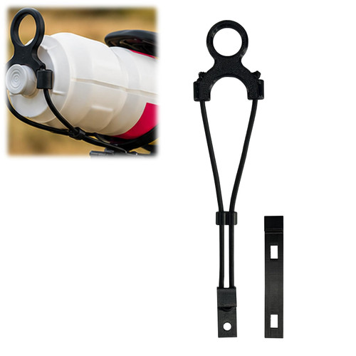 Bike Water Bottle Retention Strap - Anti-Ejection Elastic Secure Loop for Rough Terrain, Gravel & Behind-Saddle Cages - Lightweight Universal Bicycle Bottle Holder Safety Band