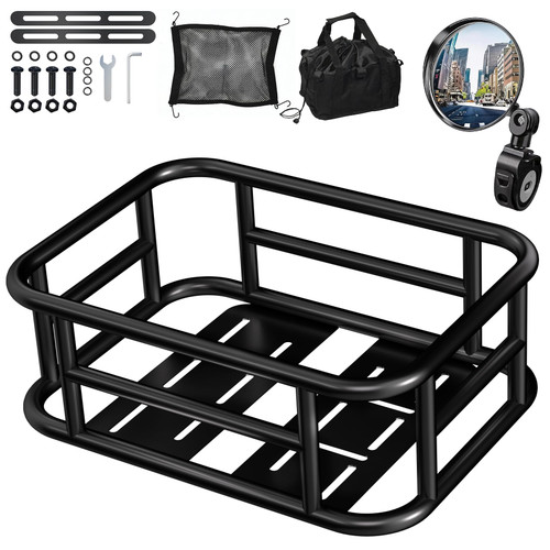 Heavy Duty Bike Basket Rear 16.5 x 12.5 x 6 '', Universal Bike Accessories