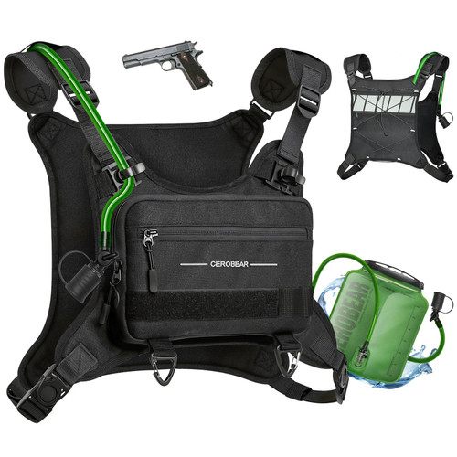 CEROBEAR Hiking Hydration Backpack Running Vest with 2L TPU Water Bladder