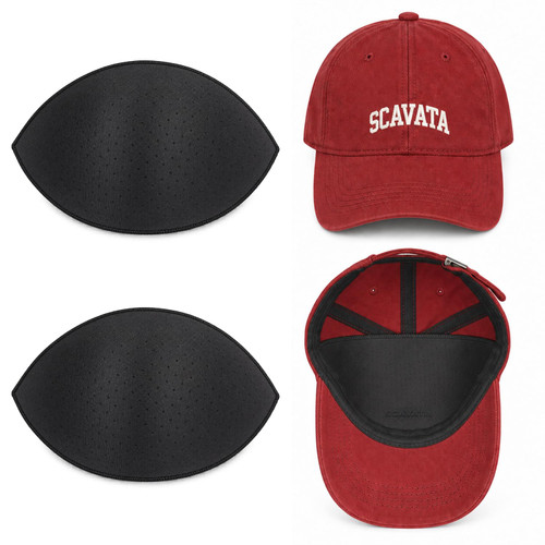 SCAVATA 2 Pack Hat Shaper Insert, Baseball Cap Support Liner, Black