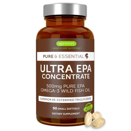 Igennus Ultra EPA Omega 3 500mg, DHA-Free, 90 Softgels