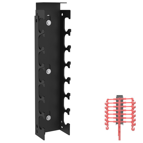 DITKOK Locking Ratchet Binder Rack, Heavy-Duty Metal Ratchet Binder Holder, Powder-Coated Ratchet Load Binder Storage Rack, Holds Up to 7 Binders, Keeps Ratchet Binders Secure on Truck & Trailer