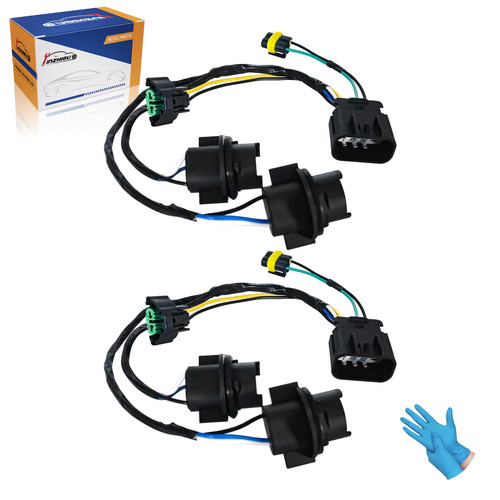 2PC Heavy-Duty Headlight Wiring Harness 07-14 Chevy Silverado/GMC Sierra
