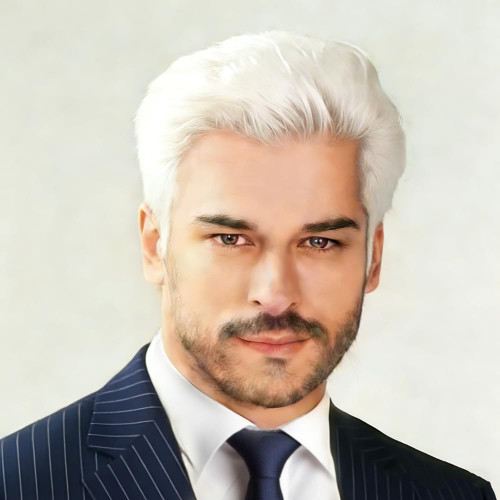Tseses Mens White Short Wig Soft Layered Natural Synthetic Replacement Costume Wig Halloween Hair Wigs
