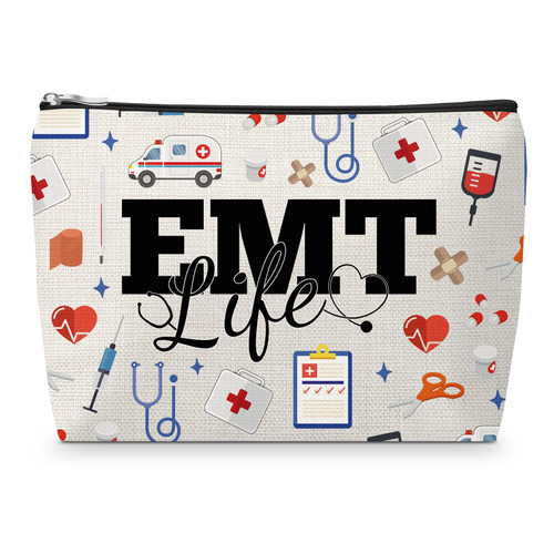 Sfodiary EMT Makeup Bag Emergency Medical Technician Gift for Women Medical Student Graduation Gift for Daughter Students Paramedic Emergency Nurse Gifts for Friend Christmas Birthday Present