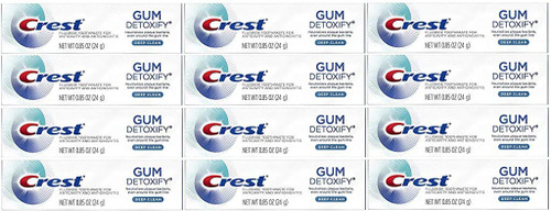 Crest Gum Detoxify Toothpaste, Deep Clean, Travel Size, 0.85 oz (24g) - Pack of 12