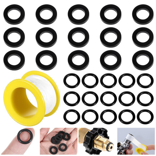 15 Pcs Propane Tank Gasket + 15 Pcs Rubber O Rings for All Soft Nose POL Fittings, Propane Tank Seal Gas Tank' Sealer for Propane' Gas Adapters Regulators Valves Connectors