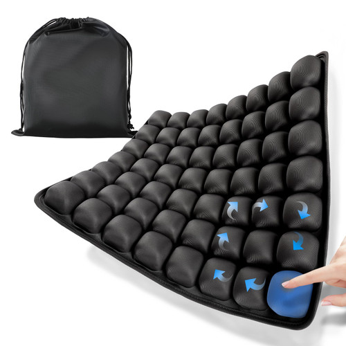 Sondour Travel Cushion Airplane Seat, Airplane Cushion for Long Flight- Portable Ergonomic Support Wheelchair Cushions with Coccyx Pain Relief