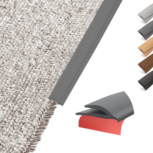 VLKAVIVA Carpet Edge Trim Binding Rug Protector Thin Rugs DeepGrey 6.6FT