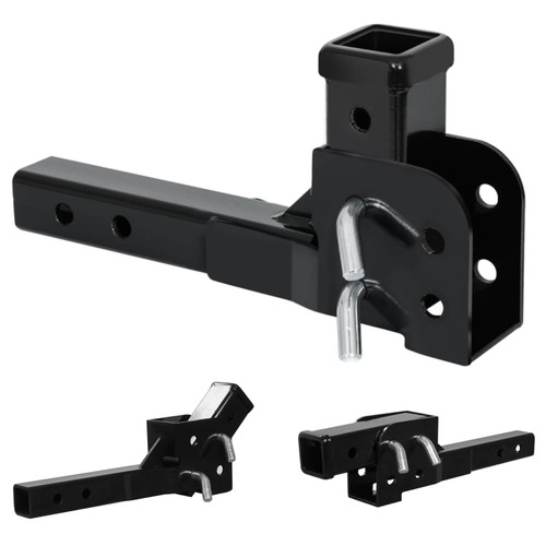 Fullwatt Folding 2" Trailer Hitch Adapter Hitch Extender with 16.3'' Length