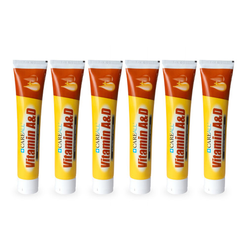 CareAll (6 Tubes) 4oz Vitamin A&D Ointment Treats and Prevents Diaper Rash, Seals out Wetness. Protects and Relieves Dry Cracked Skin, Minor Cuts, Scrapes and Burns