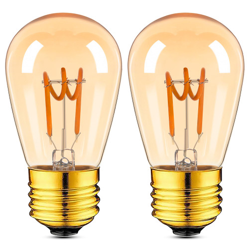 Grensk E26 25 Watt Amber LED Light Bulbs,Vintage Edison Bulb for Decorative
