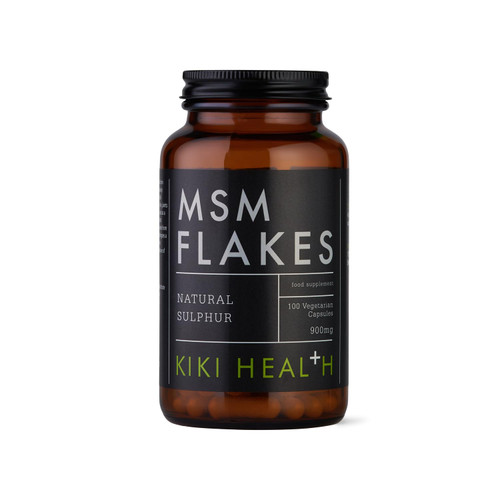 KIKI Health Natural MSM Flakes Minerals Capsules - Pure Natural Sulphur for Joints, Skin, Hair & Nails - Gluten-Free & Allergen-Free MSM Supplements - No Additives Easy Formulation - 100 Count