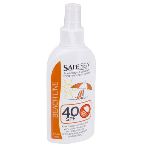 Safe Sea Anti-jellyfish Sting Protective Lotion - Sunscreen - Sunblock - Sea Lice - Jelly Fish (SPF40, 120ml Bottle), SPF40, 120ml Bottle