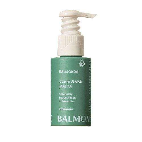 Balmonds Scar and Stretch Mark Oil 50ml - 100% Natural Blend of Rosehip, Borage and Sea Buckthorn Oils - Helps Improve The Appearance of Scars, Uneven Skin Tone, Acne Scars & Stretch Marks