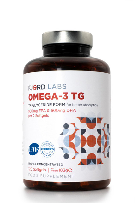 Omega-3 TG Form | IFOS Certified | 900mg EPA + 600mg DHA | 120 Softgels