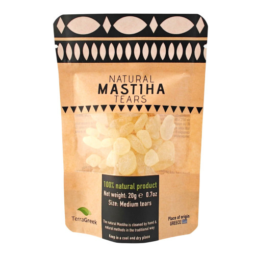 Chios Mastic Gum Medium Tears 20gr, Natural Mastiha Resin from Greece