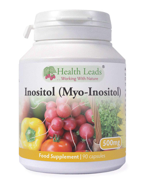 Myo-Inositol 500mg | Pure Form | 90 Vegan Capsules | Health Leads