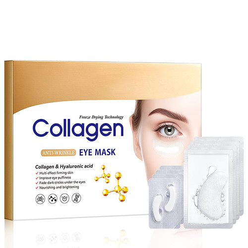 Collagen Under Eye Gel Patches - Hydrating Under Eye Patches with Hyaluronic Acid - Freeze Drying Collagen Eye Masks for Puffy Eyes, Fine Lines & Dark Circles - Eye Bags Remover for Women