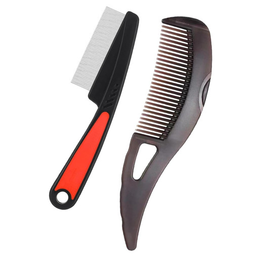 Dandruff Comb Stainless Steel Scalp Sweep Detox Combs with Hollow Tooth for Psoriasis, Dandruff Removal, Hair Massage, Promoting Hair Health, Exfoliating Scalp Cleaning Comb for Men and Women